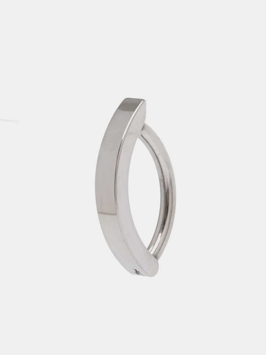 Серебряный пирсинг пупка из титана "TITANIUM" с застежкой-кликером