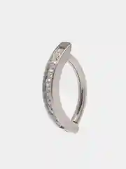 Серый металлик пирсинг пупка из титана "TITANIUM" с застежкой-кликером