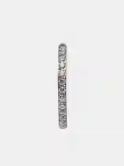 Серебряный кольцо-кликер для пирсинга, из титана, со стразами, серия "TITANIUM", для носа, уха