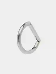 Серебряный кольцо-кликер  для пирсинга, из титана, серия "TITANIUM" для носа, уха