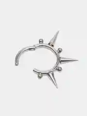 Белый кольцо-кликер  для пирсинга, из титана, серия "TITANIUM" для носа, уха