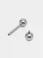 Пирсинг лабрет штанга прямая из титана "TITANIUM" для языка, сосков, уха