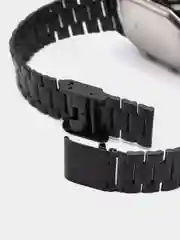 Серебряный мужские наручные часы с кварцевым механизмом в подарочной коробке