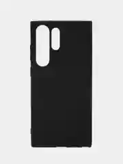 Угольный чехол для Samsung Galaxy S23 Ultra (Самсунг Галакси С23 Ультра), силиконовый, черный