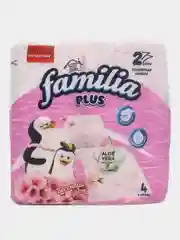 Туалетная бумага Familia Plus "Весенний цветок", двухслойная, 4 рулона