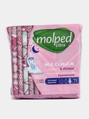 Прокладки женские Molped Ultra Night, ночные, 7 шт, удлиненные, 6 капель