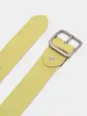 Желтый ремень женский кожаный