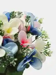Светло-синий искусственные цветы, букет "Анютины глазки" микс, высота 40 см