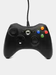 Черный джойстик XBOX 360 Wired Controller, геймпад проводной, с вибрацией