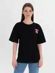 Черный футболка женская
