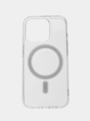 Чехол MagSafe для iPhone (Айфон) 15 Pro прозрачный