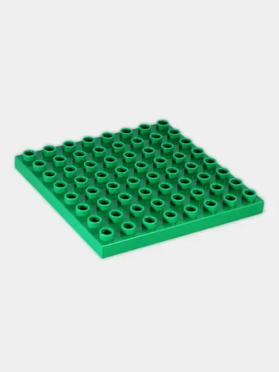 Серый строительная платформа для крупного конструктора типа Lego Duplo, пластина 12 х 12 см