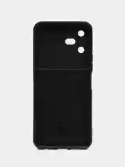Черный чехол Tecno Pova Neo 3 / Пова Нео 3 противоударный, с металлической подставкой кольцом