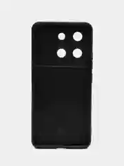 Черный чехол Xiaomi Redmi Note 13 / Нот 13 противоударный, с металлической подставкой кольцом