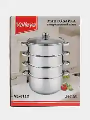 Мантоварка Valleya, 24 см, 4 уровня, 3 решетки