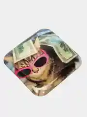 Кораллово-розовый 3d наклейки стикеры на телефон (котики, мемы, аниме)