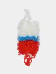 Синий мочалка массажная двусторонняя вязаная ручной работы