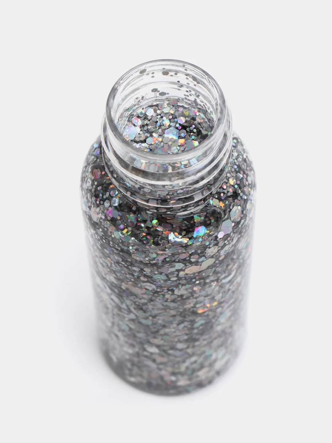 Серебряный глиттер - гель для лица, тела и волос, блестки Handaiyan Glitter 9 цветов