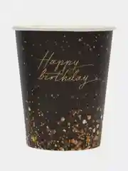 Стакан одноразовый, набор 10шт, бумажный "Happy Birthday", 250 мл