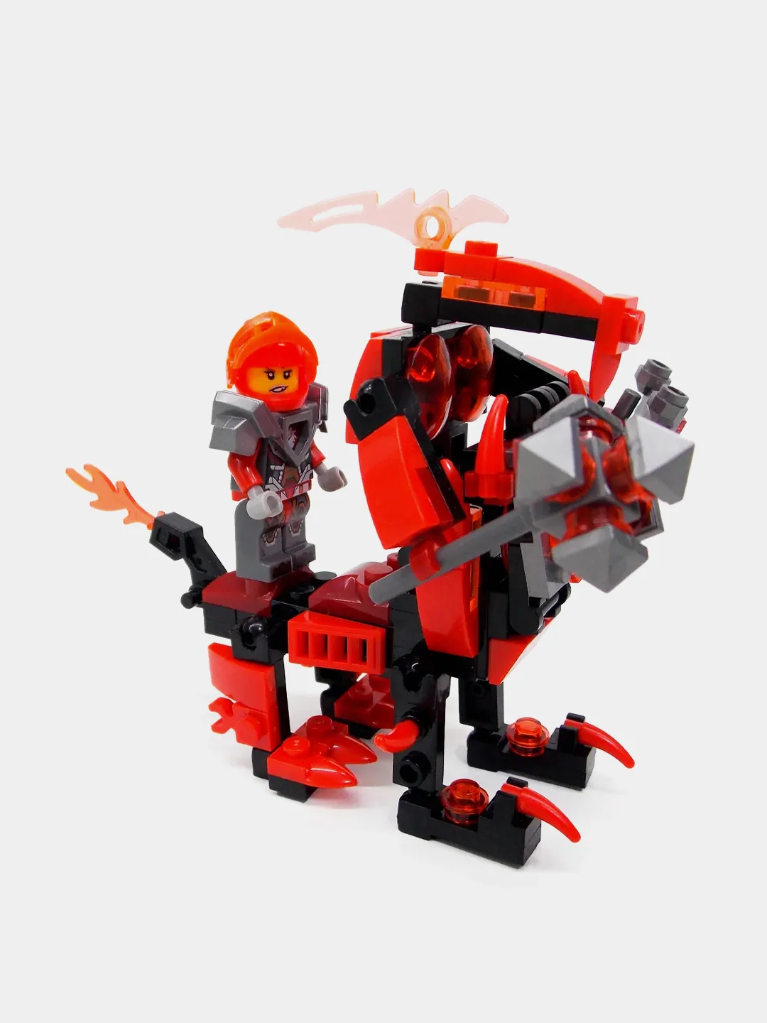 Красный конструктор "Рыцари", фигурка в комплекте, совместимо с лего (LEGO)