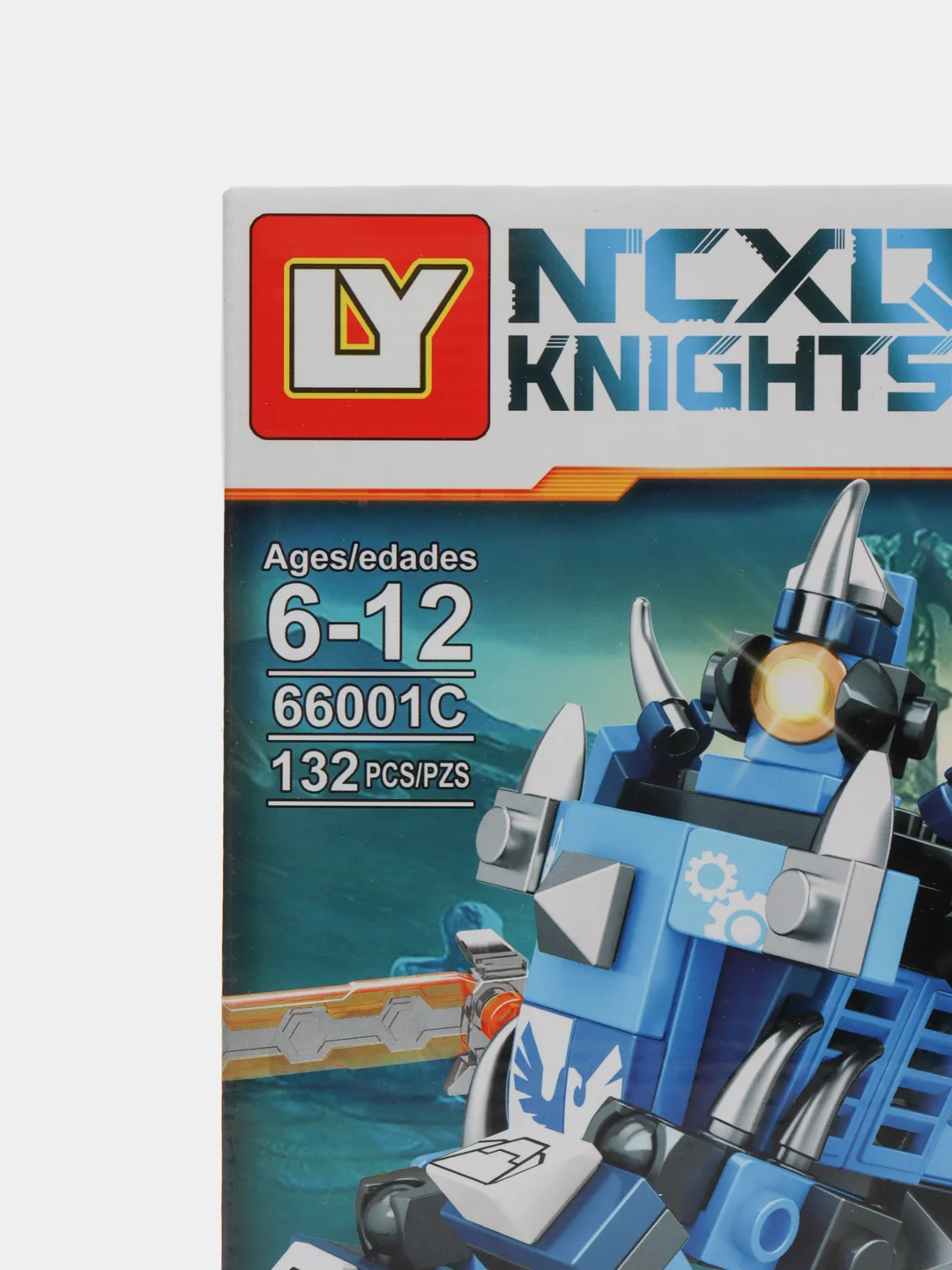 Синий конструктор "Рыцари", фигурка в комплекте, совместимо с лего (LEGO)