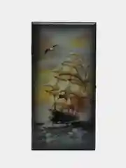 Нарды "Морские", деревянная доска 40 x 40 см, с полем для игры в шашки