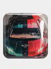 Кораллово-розовый 3d стикеры (наклейки) на телефон - тачки, машины