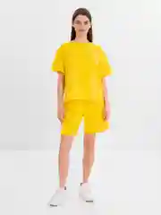 Желтый костюм спортивный женский
