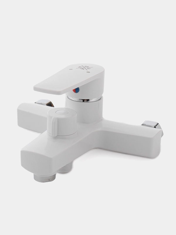 Смеситель для ванны, РМС PL6-009E, ABS-пластик, белый