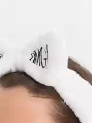 Белый повязка на голову OMG косметическая, мягкая с бантом