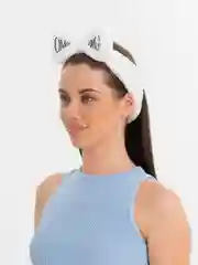 Белый повязка на голову OMG косметическая, мягкая с бантом