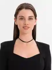 Черный чокер с бабочкой
