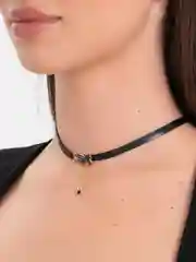 Черный чокер с бабочкой