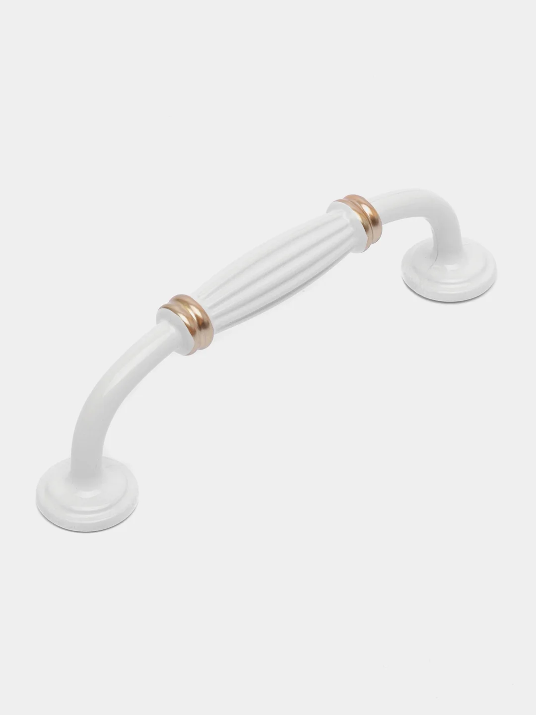 Ручка-скоба ТУНДРА PC176BL LIGHT, м/о 96 мм, цвет белый с золотом