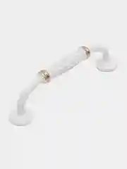 Ручка-скоба ТУНДРА PC176BL LIGHT, м/о 96 мм, цвет белый с золотом