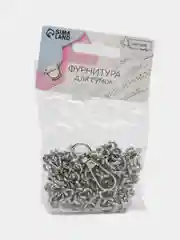 Цепочка для сумки, с карабинами, алюминиевая, 7 х 10 мм, 120 см, огранённая, цвет серебр