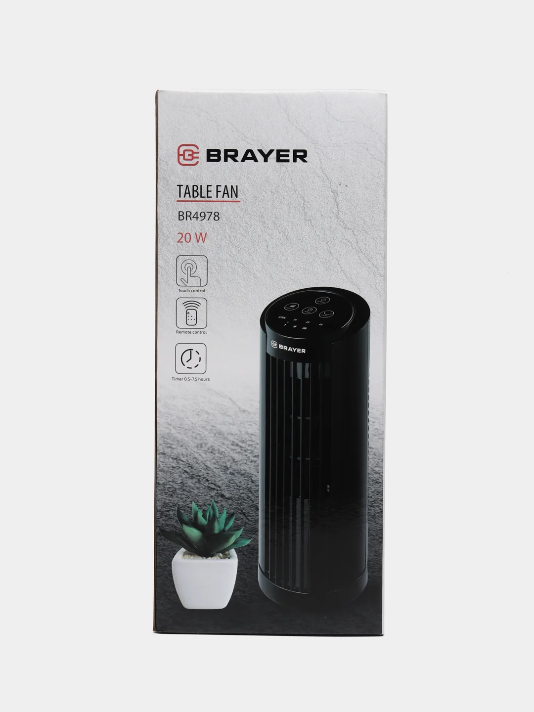 Настольный вентилятор Brayer BR4978, сенсорное управление, пульт ДУ
