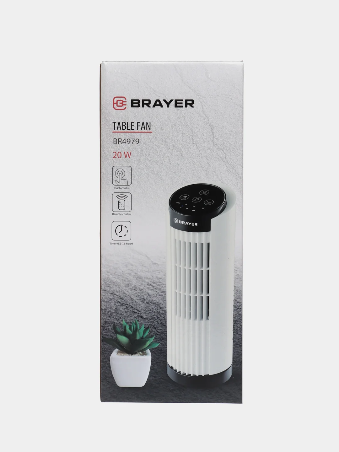 Настольный вентилятор BRAYER BR4979, сенсорное управления, пульт ДУ