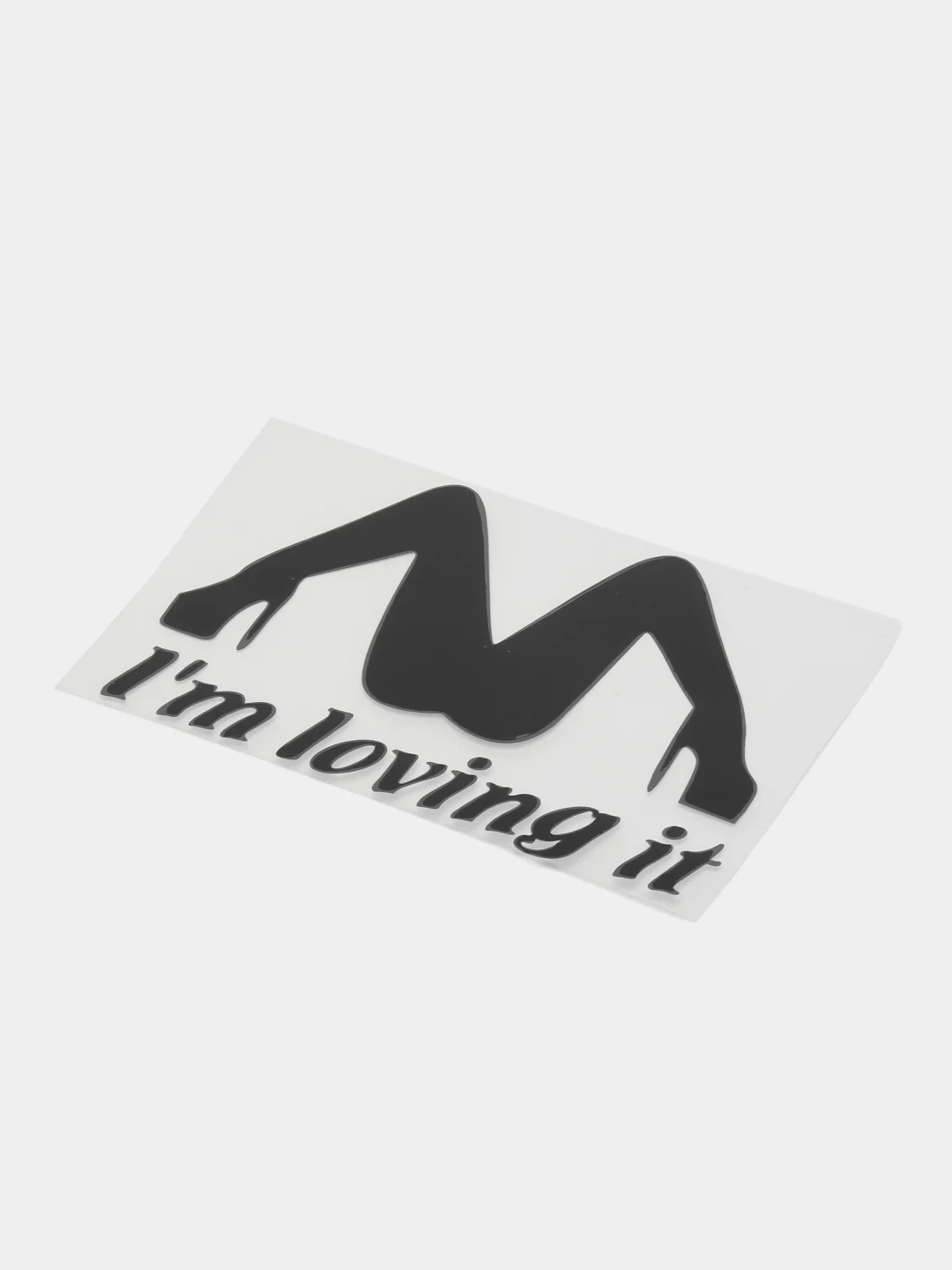 Белый наклейка на авто "I am loving it"