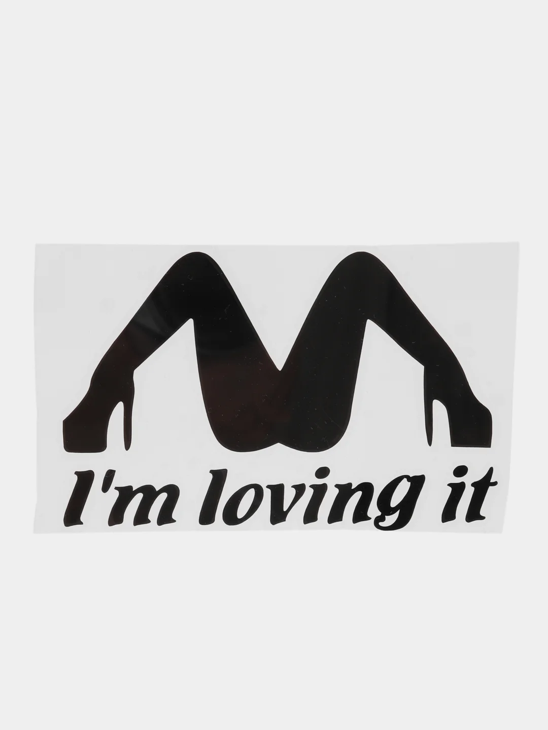 Черный наклейка на авто "I am loving it"