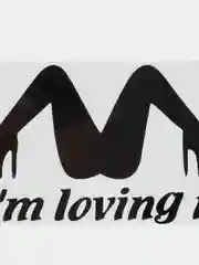 Белый наклейка  на авто "I am loving it"