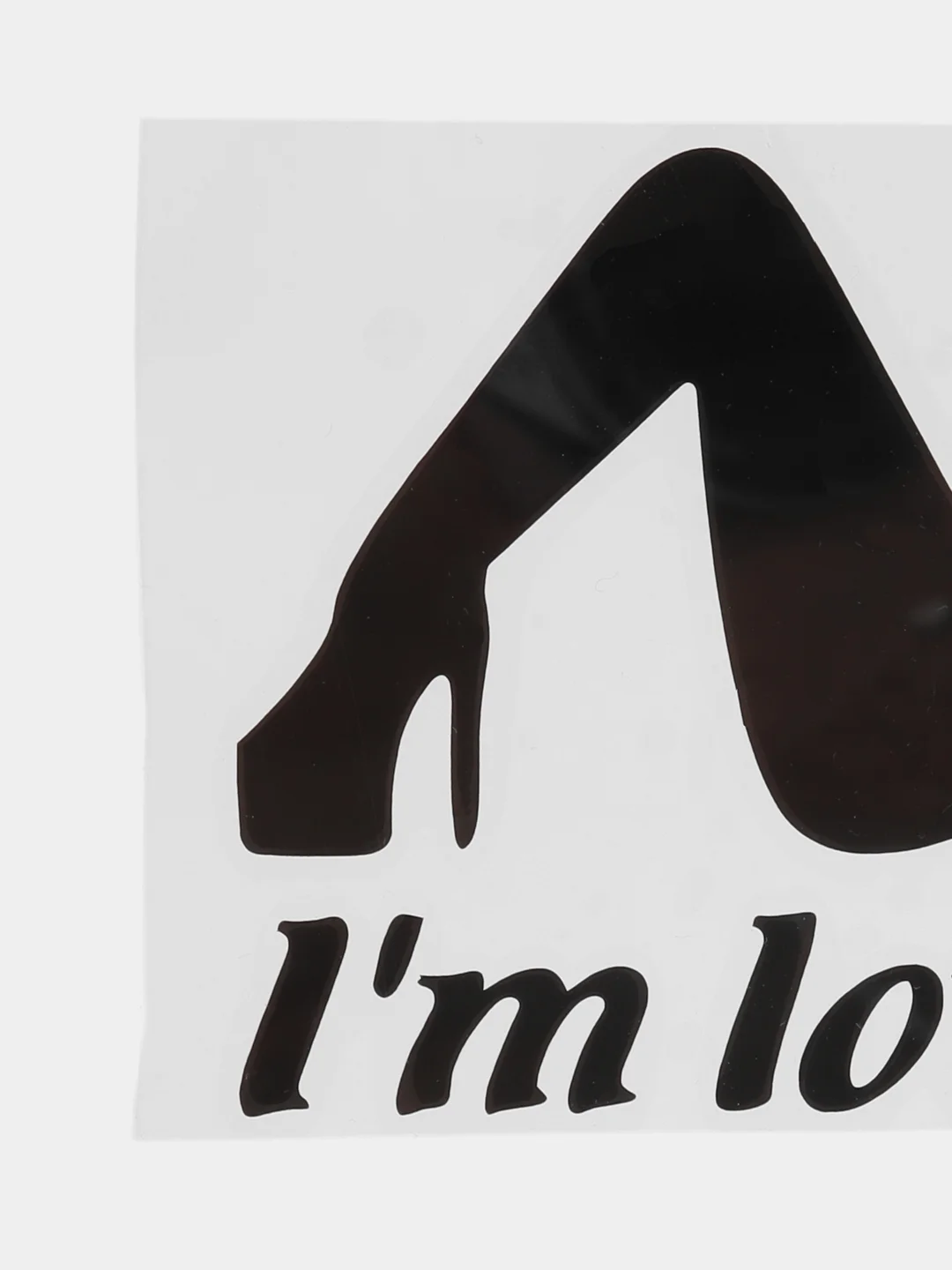 Белый наклейка на авто "I am loving it"