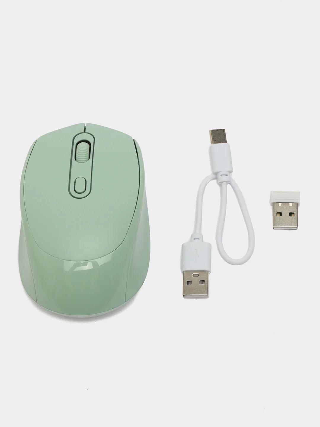 Мятный мышь беспроводная с двойным режимом BT 5.2 + USB 2.4G, бесшумная с аккумулятором