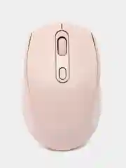 Розовый мышь беспроводная с двойным режимом BT 5.2 + USB 2.4G, бесшумная с аккумулятором