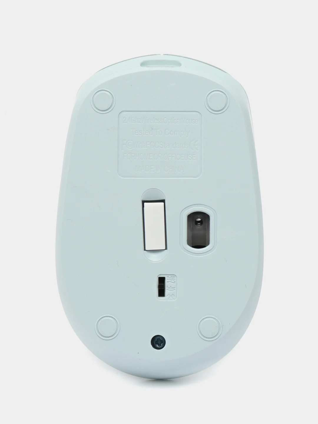 Светло-синий мышь беспроводная с двойным режимом BT 5.2 + USB 2.4G, бесшумная с аккумулятором
