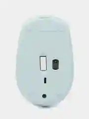 Светло-синий мышь беспроводная с двойным режимом BT 5.2 + USB 2.4G, бесшумная с аккумулятором