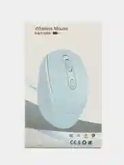 Светло-синий мышь беспроводная с двойным режимом BT 5.2 + USB 2.4G, бесшумная с аккумулятором