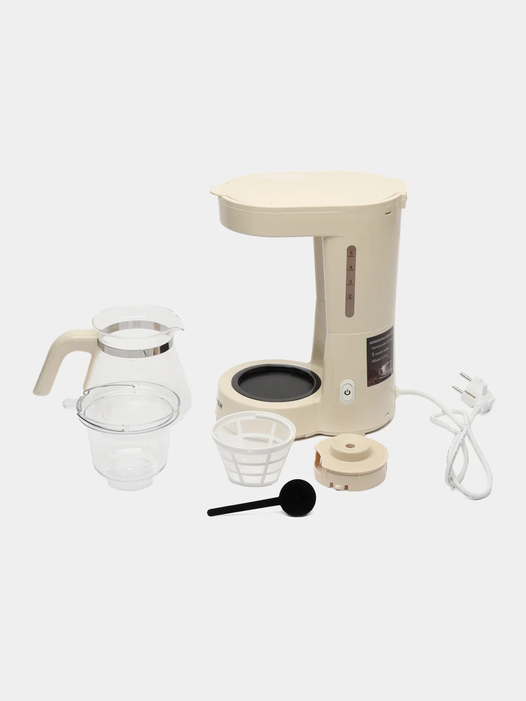 Кофеварка капельная BRAYER BR1123YE, 0,75 л., 700 Вт