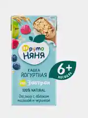 Каша детская ФрутоНяня, овсяная с ягодами и йогуртом, молочная, жидкая, с 6 месяцев, 200мл