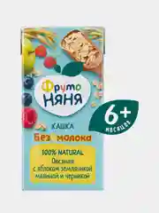 Каша детская ФрутоНяня, безмолочная, овсяная с ягодами, с 6 месяцев, 18 штук по 200 г